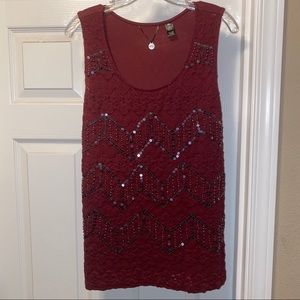 Sequined tank